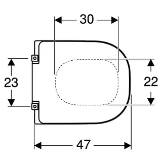 Geberit Renova Comfort WC-Sitz, barrierefrei eckiges Design, weiß – Bild 5
