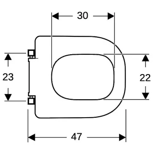 Geberit Renova Comfort WC-Sitzring barrierefrei, eckiges Design, weiß – Bild 5