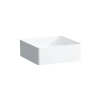 Laufen Waschtisch-Schale LIVING Saphirkeramik quadr. 360x360x130 ohne Hahnloch ohne Überlauf LCC weiß