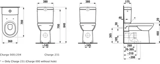 Laufen Tiefspül-WCKombi PRO 700x360x460 Ausf. erhöht VARIO-Abg. LCC weiß – Bild 2