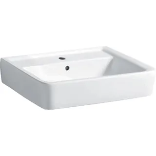 Geberit Renova Plan Waschtisch, 55x44cm mit Hahnloch, mit Überlauf, KeraTect