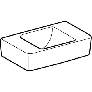 Geberit Renova Compact HWB, verk. Ausladung 40x25cm, ohne Hahnloch, ohne Überlauf, weiß – Bild 3