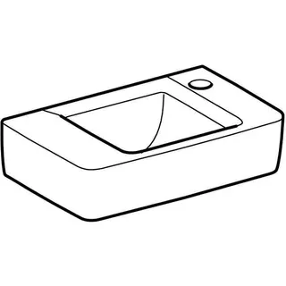 Geberit Renova Compact HWB, verk. Ausladung 40x25cm, Hl. rechts, ohne Überlauf, weiß – Bild 3