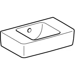 Geberit Renova Compact HWB, verk. Ausladung 40x25cm, ohne Hahnloch, mit Überlauf, weiß – Bild 3