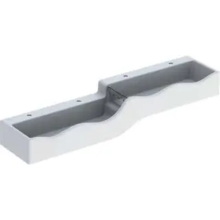 Geberit Bambini Spiel- und Waschlandschaft für 4 Waschtisch-Arm., tieferes Becken links, weiß – Bild 2
