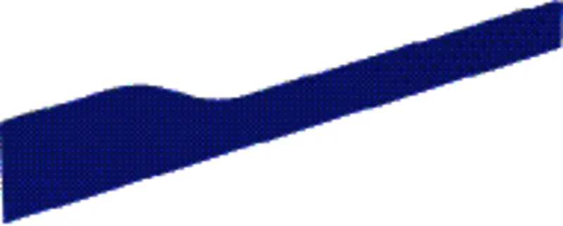 Geberit Bambini Dekorblende, Front für 4 Waschtisch-Arm., tieferes Becken rechts, blau