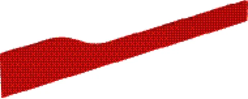 Geberit Bambini Dekorblende, Front für 4 Waschtisch-Arm., tieferes Becken rechts, rot