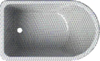 GE Bambini asymmetrische Badewanne 47x28,5x76,5cm, weiß