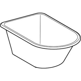 Geberit Bambini asymmetrische Badewanne 47x28,5x76,5cm, weiß – Bild 3