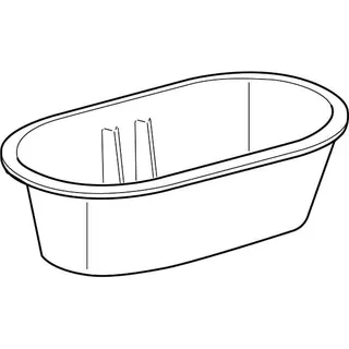 Geberit Bambini ovale Badewanne 51,5x25,7x91cm, weiß – Bild 3