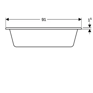 Geberit Bambini ovale Badewanne 51,5x25,7x91cm, weiß – Bild 4