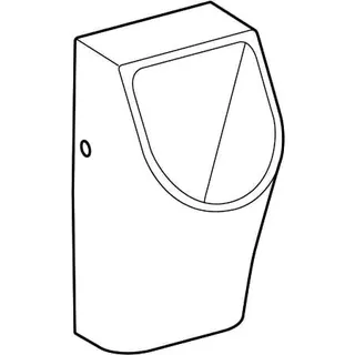 Geberit Renova Plan Urinal wasserlos Abgang nach hinten, weiß – Bild 3