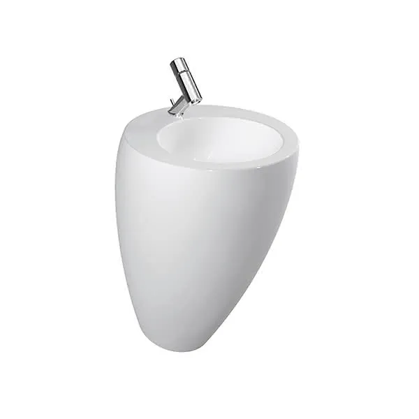 Laufen Waschtisch m. integr. Säule ALESSI 530x520x850 ohne Hahnloch ohne Überlauf LCC Weiß