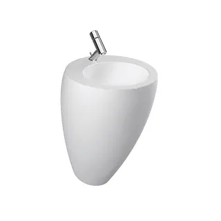 Laufen Waschtisch m. integr. Säule ALESSI 530x520x850 ohne Hahnloch ohne Überlauf LCC Weiß