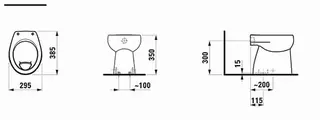 Laufen Stand-F-WC FLORAKIDS 385x295x350 Abg. senkr. weiß – Bild 4