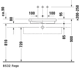 Duravit Aufsatzbecken 2nd floor 580 mm ohne ÜL, o. HLB, geschl., weiß – Bild 4