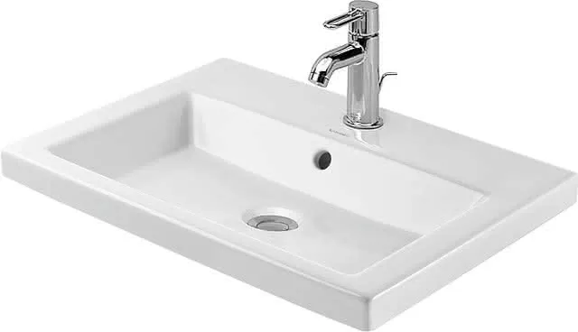 Duravit Einbauwaschtisch 2nd floor 600 mm EB m.ÜL,m.HLB, 1 HL, weiß
