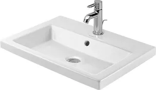 Duravit Einbauwaschtisch 2nd floor 600 mm EB m.ÜL,m.HLB, 1 HL, weiß