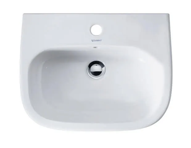 DU Waschtisch D-Code 550 mm mit ÜL, mit HLB, 1 HL, weiß