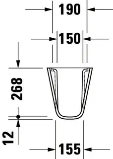 Duravit Halbsäule D-Code für 231065/231060/231055/034812, weiß – Bild 3