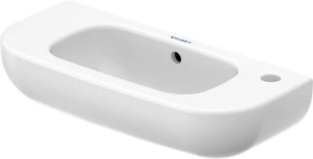 Duravit Handwaschbecken D-Code 500 mm mit ÜL, mit HLB, HL rechts, weiß
