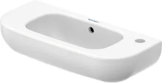 DU Handwaschbecken D-Code 500 mm mit ÜL, mit HLB, HL rechts, weiß