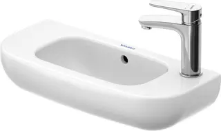 Duravit Handwaschbecken D-Code 500 mm mit ÜL, mit HLB, HL links, weiß – Bild 2
