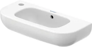 DU Handwaschbecken D-Code 500 mm mit ÜL, mit HLB, HL links, weiß