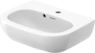 Duravit Handwaschbecken D-Code 450 mm mit ÜL, mit HLB, 1 HL, weiß – Bild 2
