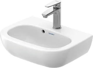 Duravit Handwaschbecken D-Code 450 mm mit ÜL, mit HLB, 1 HL, weiß – Bild 3