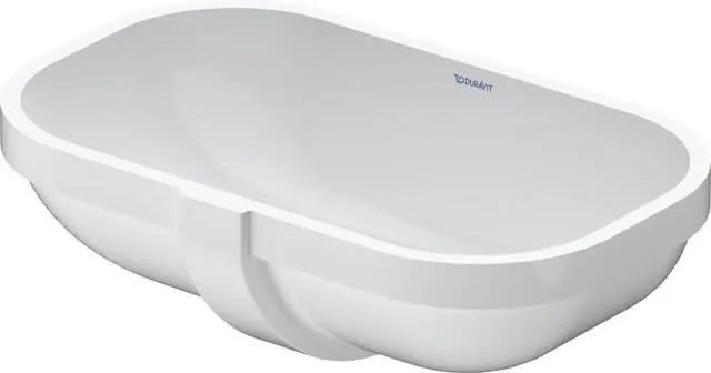 Duravit Einbauwaschtisch D-Code 495 mm EB v.unten, mit ÜL, ohne HLB, weiß