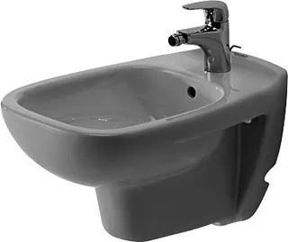 Duravit Wand-Bidet D-Code 545 mm mit ÜL, mit HLB, 1 HL, weiß – Bild 2