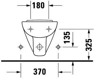 Duravit Wand-Bidet D-Code Compact 480 mm mit ÜL, mit HLB, 1 HL, weiß – Bild 5