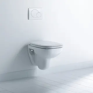 Duravit Wand-WC D-Code Compact 480 mm Tiefspüler, weiß – Bild 2