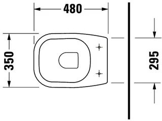 Duravit Stand-WC D-Code 480 mm Tiefspüler, Abgang waagrecht, weiß – Bild 3