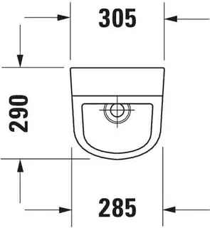 Duravit Urinal D-Code, Zulauf von hinten rimless, ohne Fliege, weiß – Bild 3