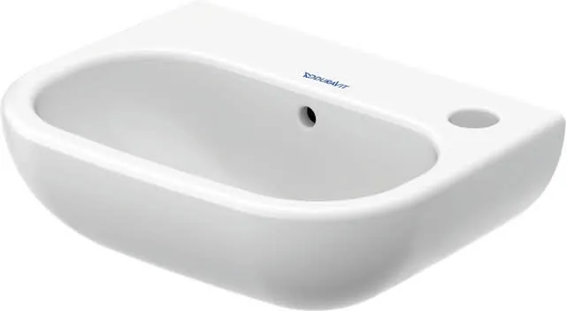 Duravit Handwaschbecken D-Code 360 mm mit ÜL, mit HLB, HL rechts, weiß