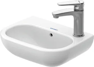 Duravit Handwaschbecken D-Code 360 mm mit ÜL, mit HLB, HL rechts, weiß – Bild 2