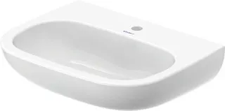 Duravit Waschtisch D-Code Med 600 mm ohne ÜL, mit HLB, 1 HL, weiß – Bild 2