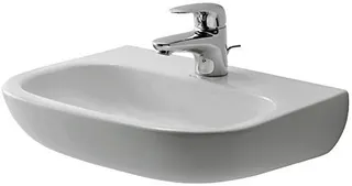 Duravit Handwaschbecken D-Code Med 450 mm ohne ÜL, mit HLB, 1 HL, weiß – Bild 2