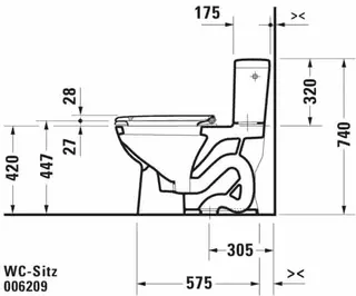 Duravit WC-Sitz D-Code mit Absenkaustomatik Scharniere edelstahl, lang, weiß – Bild 5