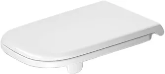 Duravit WC-Sitz D-Code ohne Absenkautomatik Scharnierwelle edelstahl, lang, weiß