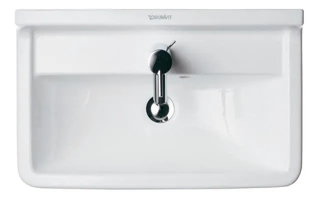 Duravit Waschtisch Starck 3 650 mm mit ÜL, mit HLB, 1 HL, weiß