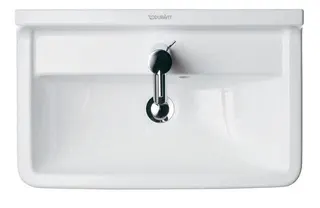 Duravit Waschtisch Starck 3 650 mm mit ÜL, mit HLB, 1 HL, weiß