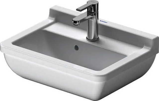 Duravit Waschtisch Starck 3 500 mm mit ÜL, mit HLB, 1 HL, weiß