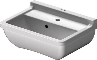 Duravit Handwaschbecken Starck 3 450 mm mit ÜL, mit HLB, 1 HL, weiß – Bild 2