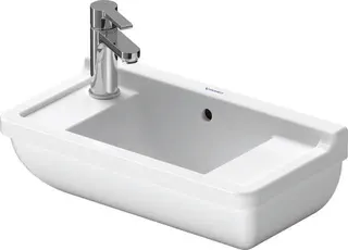DU Handwaschbecken Starck 3 500 mm m.ÜL, m.HLB, HL-Vst. li./re., weiß