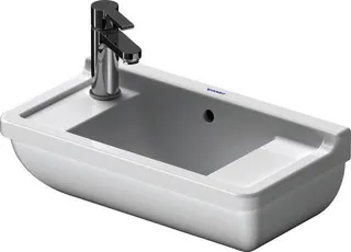 DU Handwaschbecken Starck 3 500 mm m.ÜL, m.HLB, HL-Vst. li./re., weiß WG