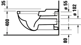 Duravit Wand-WC Starck 3 Vital 700 mm Tiefspüler, barrierefrei, weiß – Bild 4