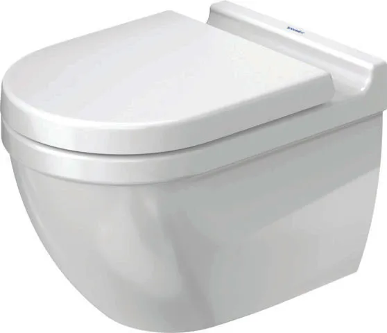 Duravit Wand-WC Starck 3 540 mm Tiefspüler, rimless, Durafix, weiß WG